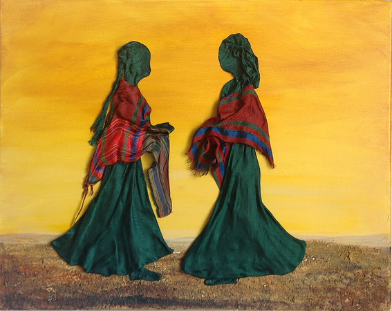 Tableau #11-77  16"x20" acrylic on canvas silk Yazd