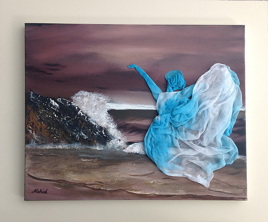 Tableau #10-87 oil on canvas 20"x24" shadow box