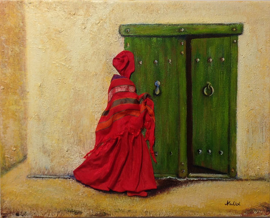 Tableau #12-1 16"x20 Acrylic on canvas Yazd silk